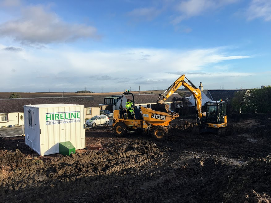 Large excavator hire in West Lothian