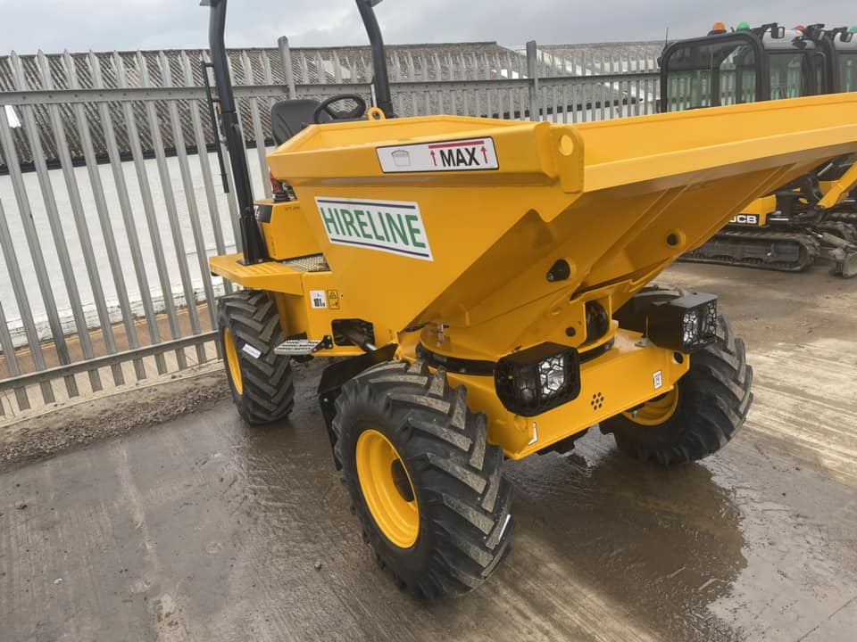 3 Tonne swivel dumper hire in East Lothian, click here and hire a 3-t dumper online from Hireline plant hire anywhere in Scotland and the North of England