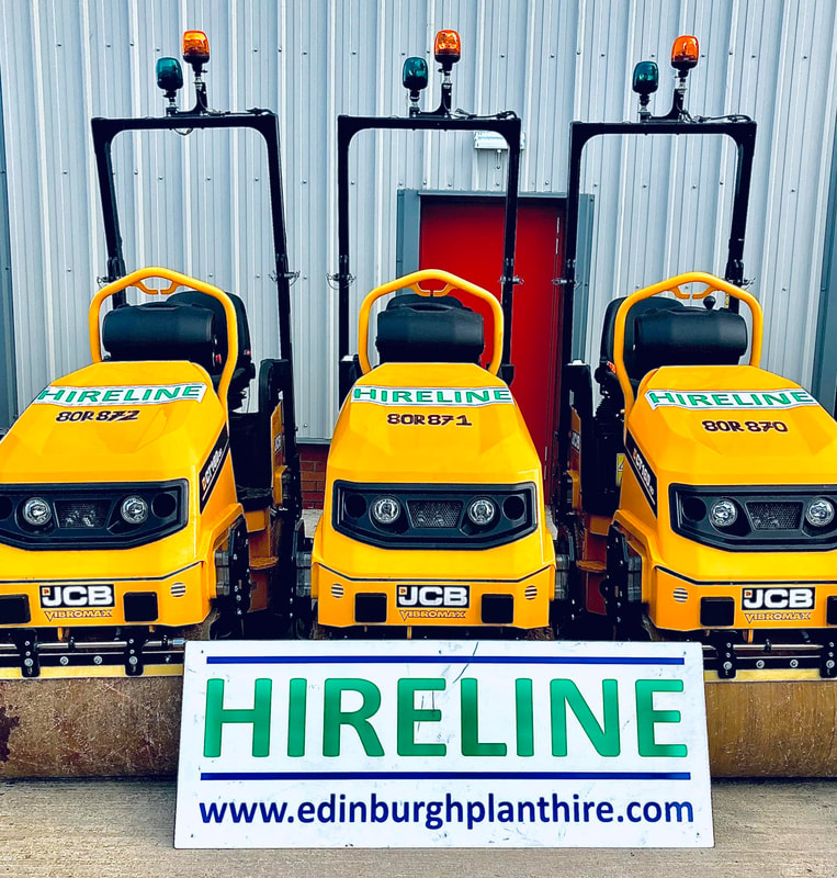 Road Roller Hire in Edinburgh, Midlothian, East Lothian, West Lothian, Scottish Borders, and central Scotland by Hireline Ltd, click for a quote
