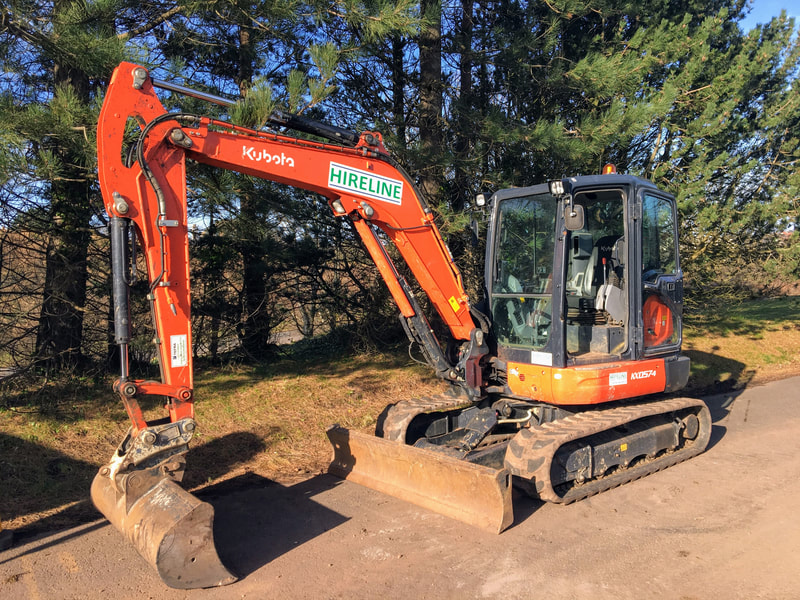 5 tonne Kubota excavator hire in East Lothian by Hireline, click here and book online