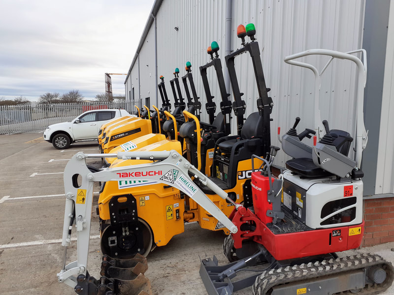 Mini excavator hire in Edinburgh and across the Central Belt of Scotland by Hireline Plant Hire, click here